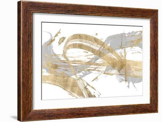 Gold & Grey I-Studio W-Framed Art Print