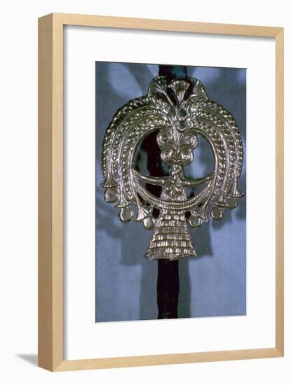 Gold head of a Mycenaean silver pin, 16th century. Artist: Unknown-Unknown-Framed Giclee Print