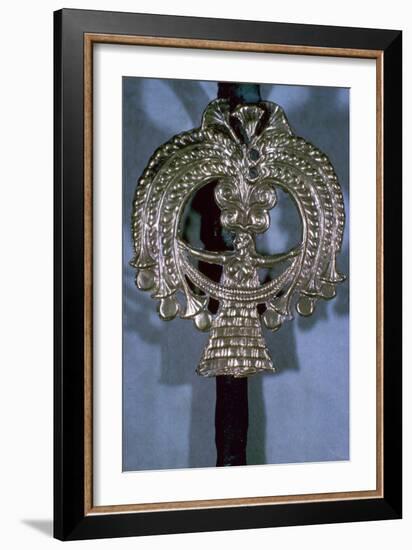 Gold head of a Mycenaean silver pin, 16th century. Artist: Unknown-Unknown-Framed Giclee Print