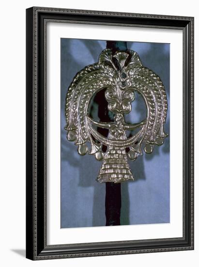 Gold head of a Mycenaean silver pin, 16th century. Artist: Unknown-Unknown-Framed Giclee Print