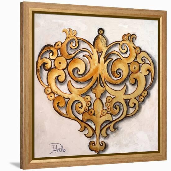 Gold Heart-Patricia Pinto-Framed Stretched Canvas