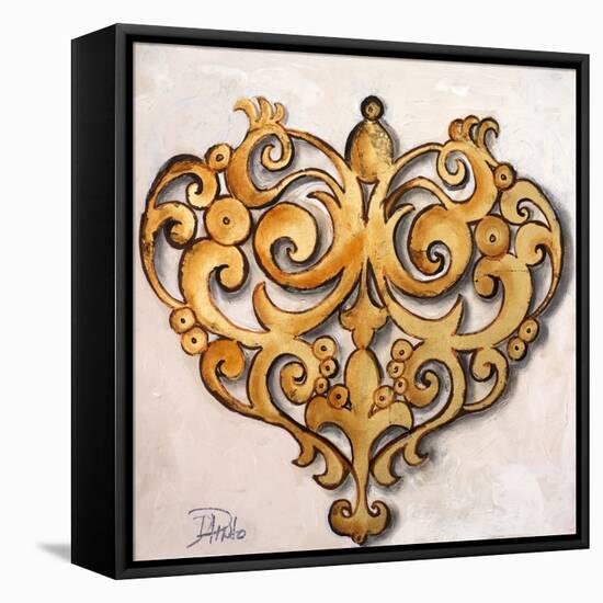 Gold Heart-Patricia Pinto-Framed Stretched Canvas