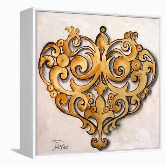Gold Heart-Patricia Pinto-Framed Stretched Canvas