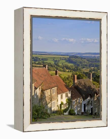 Gold Hill, and View over Blackmore Vale, Shaftesbury, Dorset, England, United Kingdom, Europe-Neale Clarke-Framed Premier Image Canvas
