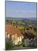 Gold Hill, and View over Blackmore Vale, Shaftesbury, Dorset, England, United Kingdom, Europe-Neale Clarke-Mounted Photographic Print