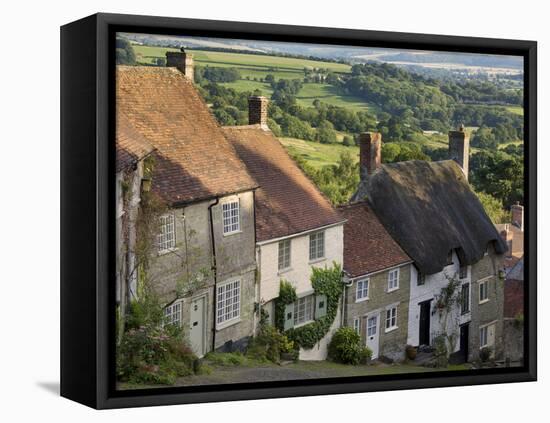 Gold Hill, and View over Blackmore Vale, Shaftesbury, Dorset, England, United Kingdom, Europe-Neale Clarke-Framed Premier Image Canvas