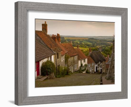 Gold Hill, Shaftesbury, Dorset, England, United Kingdom, Europe-Julian Elliott-Framed Photographic Print