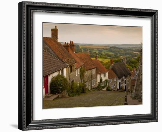 Gold Hill, Shaftesbury, Dorset, England, United Kingdom, Europe-Julian Elliott-Framed Photographic Print