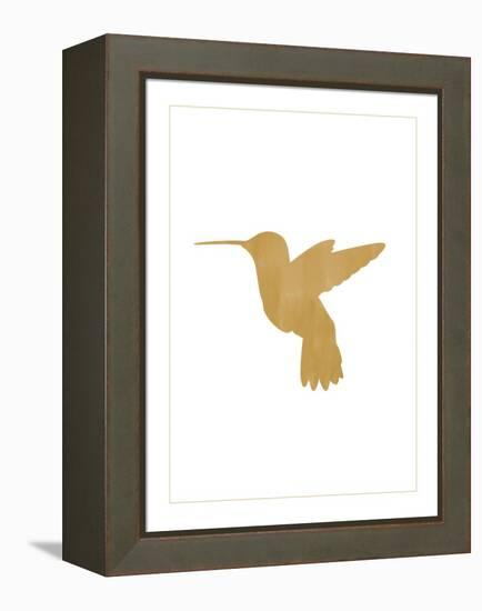 Gold Hummingbird-Erin Clark-Framed Premier Image Canvas