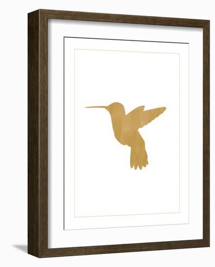 Gold Hummingbird-Erin Clark-Framed Giclee Print