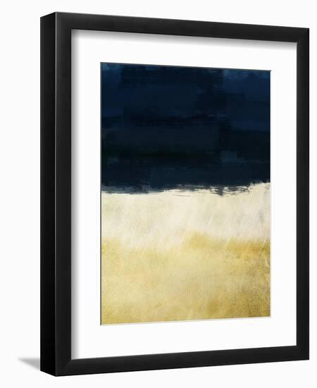 Gold Indigo Shuffle-Marcus Prime-Framed Art Print