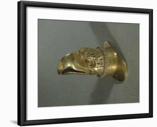 Gold Labial Ornament with the Shape of the Eagle's Head-null-Framed Giclee Print