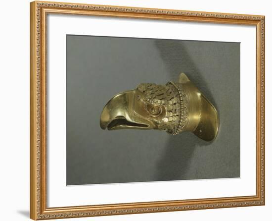 Gold Labial Ornament with the Shape of the Eagle's Head-null-Framed Giclee Print