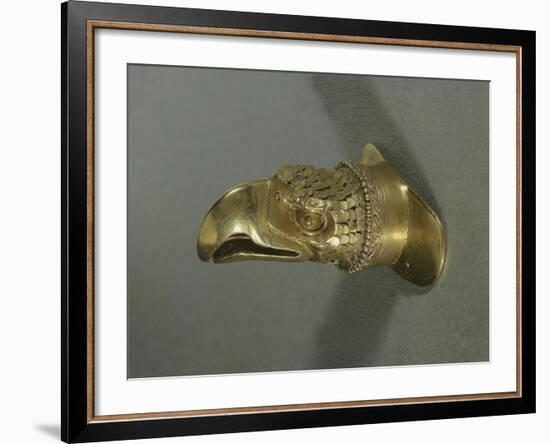 Gold Labial Ornament with the Shape of the Eagle's Head-null-Framed Giclee Print