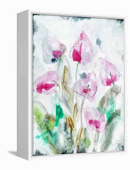 Gold leaf Cyclamen 1-Li Bo-Framed Premier Image Canvas