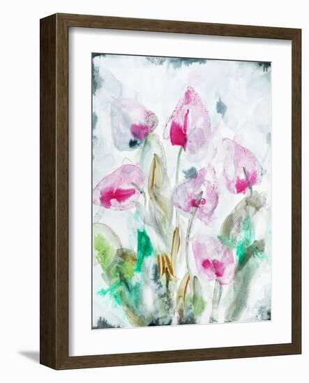 Gold leaf Cyclamen 1-Li Bo-Framed Giclee Print