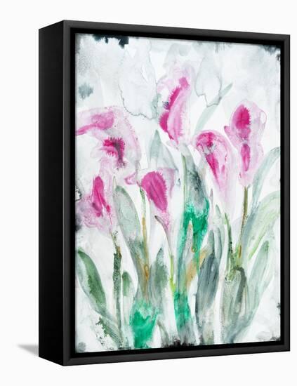 Gold leaf Cyclamen 2-Li Bo-Framed Premier Image Canvas