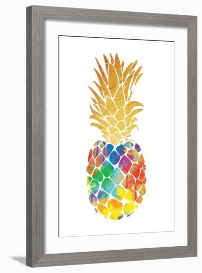 Gold Leaf Pineapple Mate-OnRei-Framed Art Print