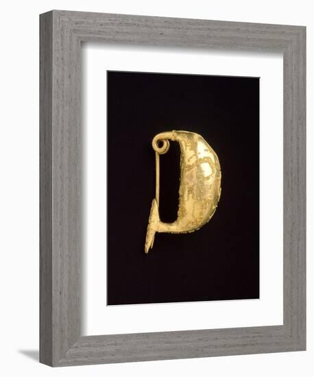 Gold Leech-Shaped Fibula from Bologna-null-Framed Giclee Print