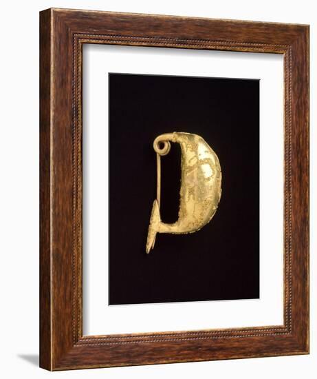 Gold Leech-Shaped Fibula from Bologna-null-Framed Giclee Print