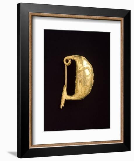 Gold Leech-Shaped Fibula from Bologna-null-Framed Giclee Print