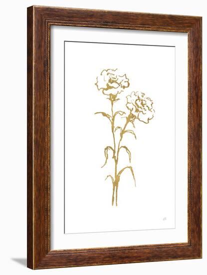 Gold Line Carnation II-Chris Paschke-Framed Art Print