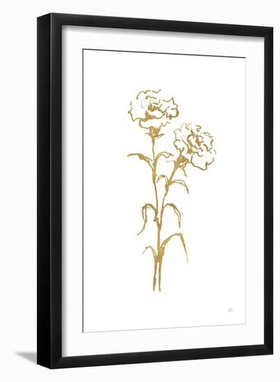 Gold Line Carnation II-Chris Paschke-Framed Art Print