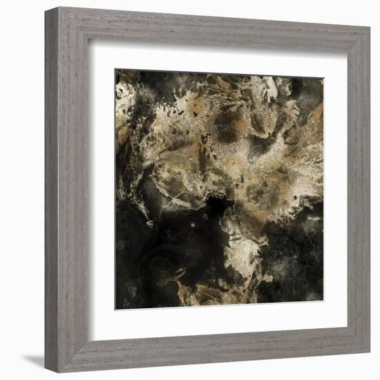 Gold Marbled Abstract I-PI Studio-Framed Art Print