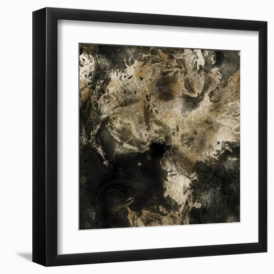 Gold Marbled Abstract I-PI Studio-Framed Art Print