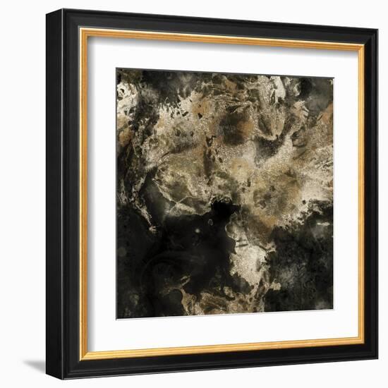 Gold Marbled Abstract I-PI Studio-Framed Art Print