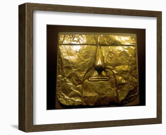 Gold mask, Chimu people, Peru, 1100-1500. Artist: Unknown-Unknown-Framed Giclee Print