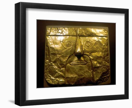 Gold mask, Chimu people, Peru, 1100-1500. Artist: Unknown-Unknown-Framed Giclee Print