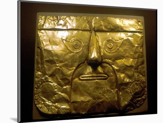 Gold mask, Chimu people, Peru, 1100-1500. Artist: Unknown-Unknown-Mounted Giclee Print