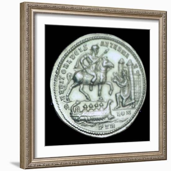 Gold medallion of Constantius I, 3rd century. Artist: Unknown-Unknown-Framed Giclee Print