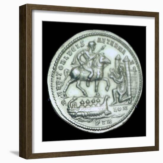 Gold medallion of Constantius I, 3rd century. Artist: Unknown-Unknown-Framed Giclee Print