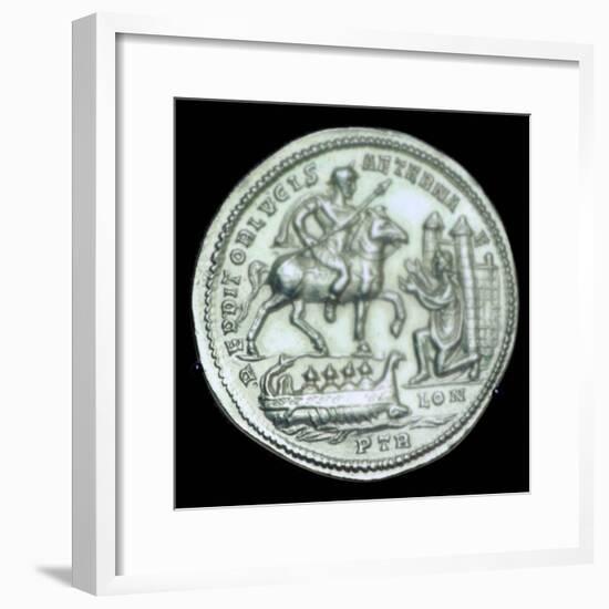 Gold medallion of Constantius I, 3rd century. Artist: Unknown-Unknown-Framed Giclee Print