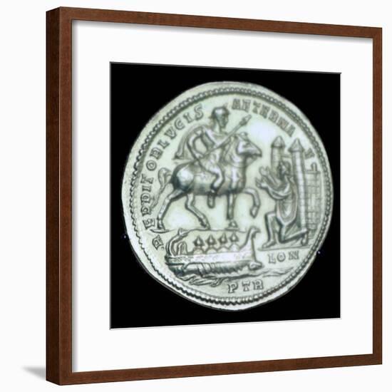 Gold medallion of Constantius I, 3rd century. Artist: Unknown-Unknown-Framed Giclee Print