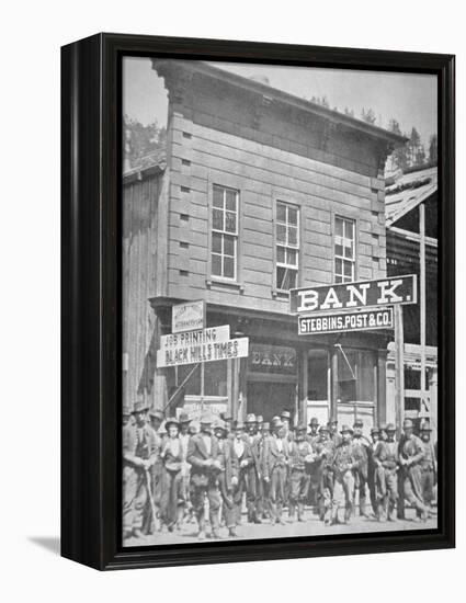 Gold Miners at Deadwood City, South Dakota, C.1877-null-Framed Premier Image Canvas