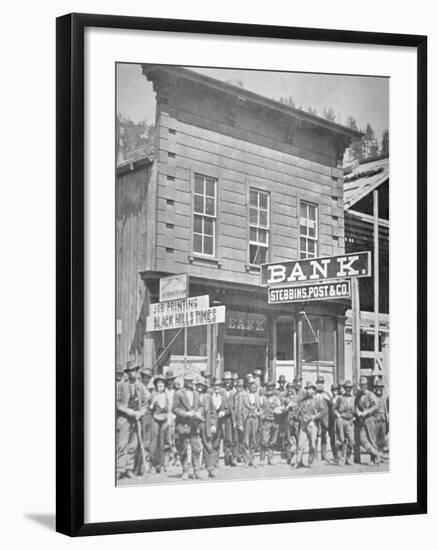 Gold Miners at Deadwood City, South Dakota, C.1877-null-Framed Photographic Print