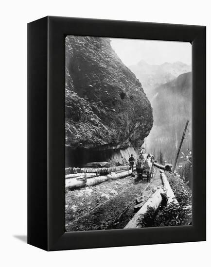 Gold Miners Near Ouray, Colorado-null-Framed Premier Image Canvas