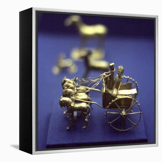 Gold Model Chariot from the Oxus Treasure, Achaemenid Persian, 5th-4th Century BC-null-Framed Premier Image Canvas