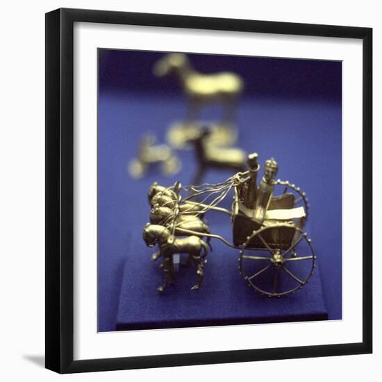 Gold Model Chariot from the Oxus Treasure, Achaemenid Persian, 5th-4th Century BC-null-Framed Photographic Print