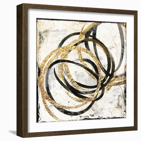 Gold Motion-Jace Grey-Framed Art Print