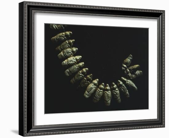 Gold Necklace Formed by Small Stylized Birds, Artifact Originating from Restrepo-null-Framed Giclee Print
