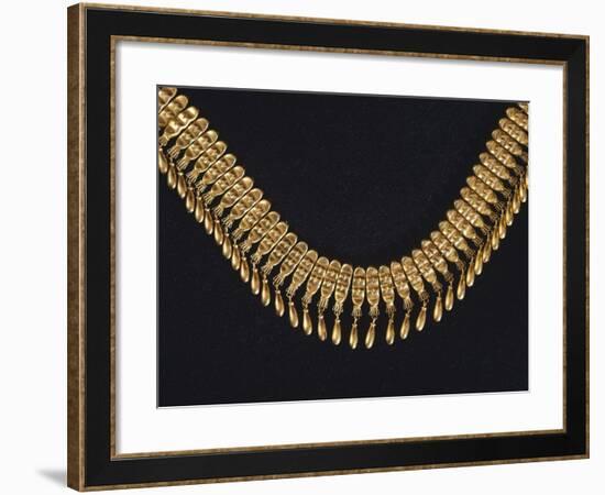 Gold Necklace Originating from Tomb 7 from Monte Alban-null-Framed Giclee Print