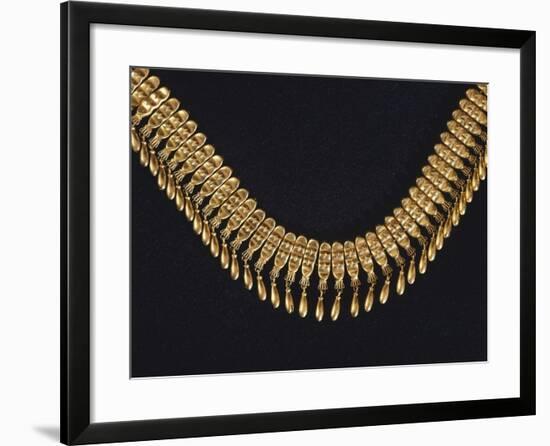 Gold Necklace Originating from Tomb 7 from Monte Alban-null-Framed Giclee Print