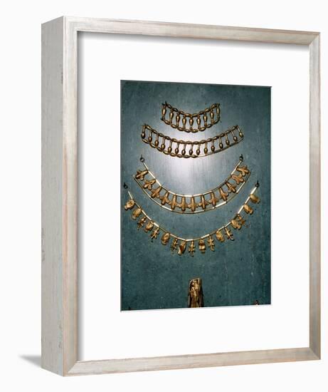 Gold necklaces and bracelets, Ancient Egyptian, 1st millennium BC-Unknown-Framed Giclee Print