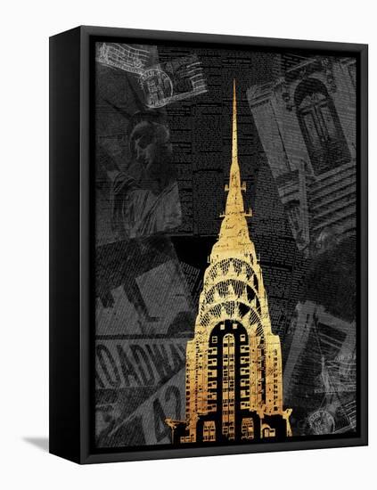 Gold NY Mate-Jace Grey-Framed Stretched Canvas