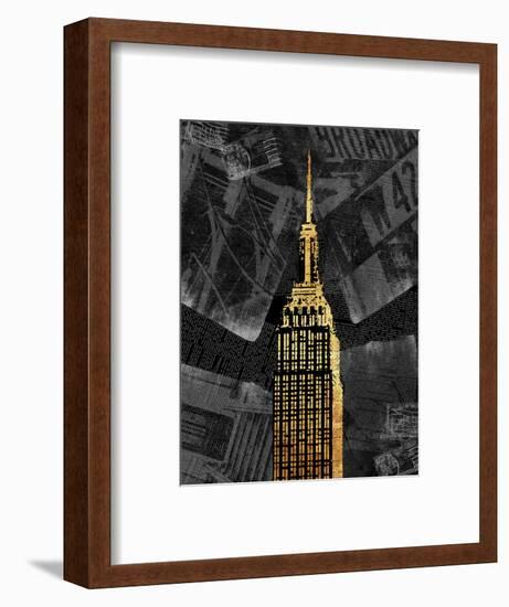 Gold NY-Jace Grey-Framed Art Print