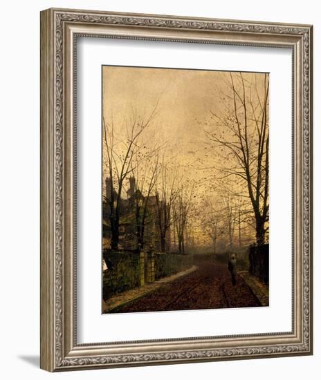 Gold of Autumn-John Atkinson Grimshaw-Framed Giclee Print